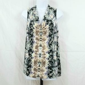 Mossimo Cowl Neck Kaleidoscope Sleeveless Top